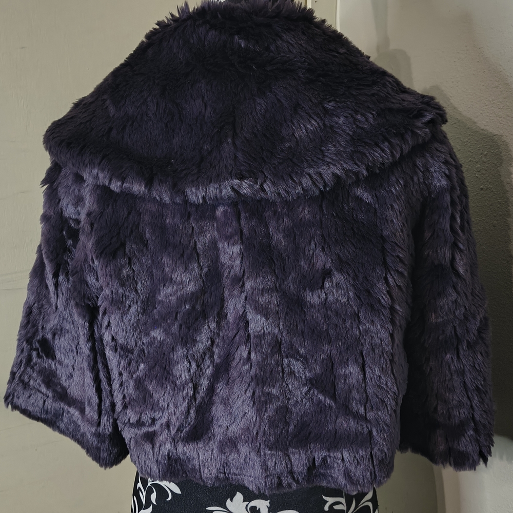 Newport News Plush Purple Teddy Jacket - Picture 2 of 9